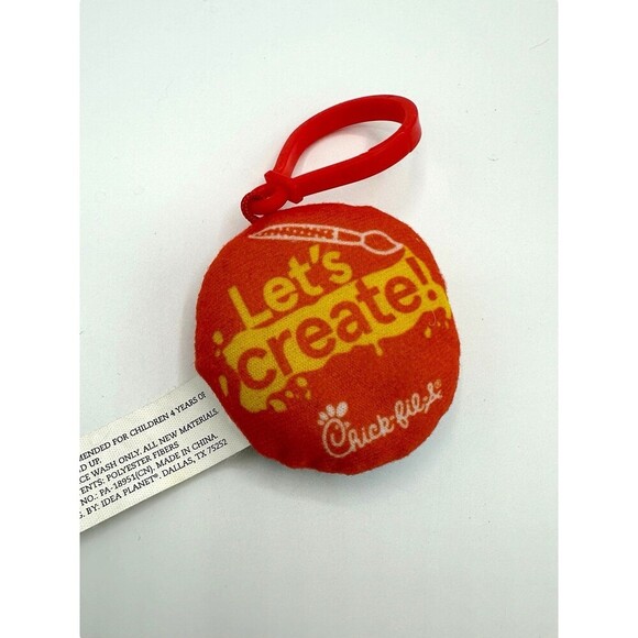Chick-fil-A Keychain Plush Chikin - A Work of Art Cow Artist - Picture 3 of 6